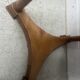 19th century round Empire-style cherrywood side table