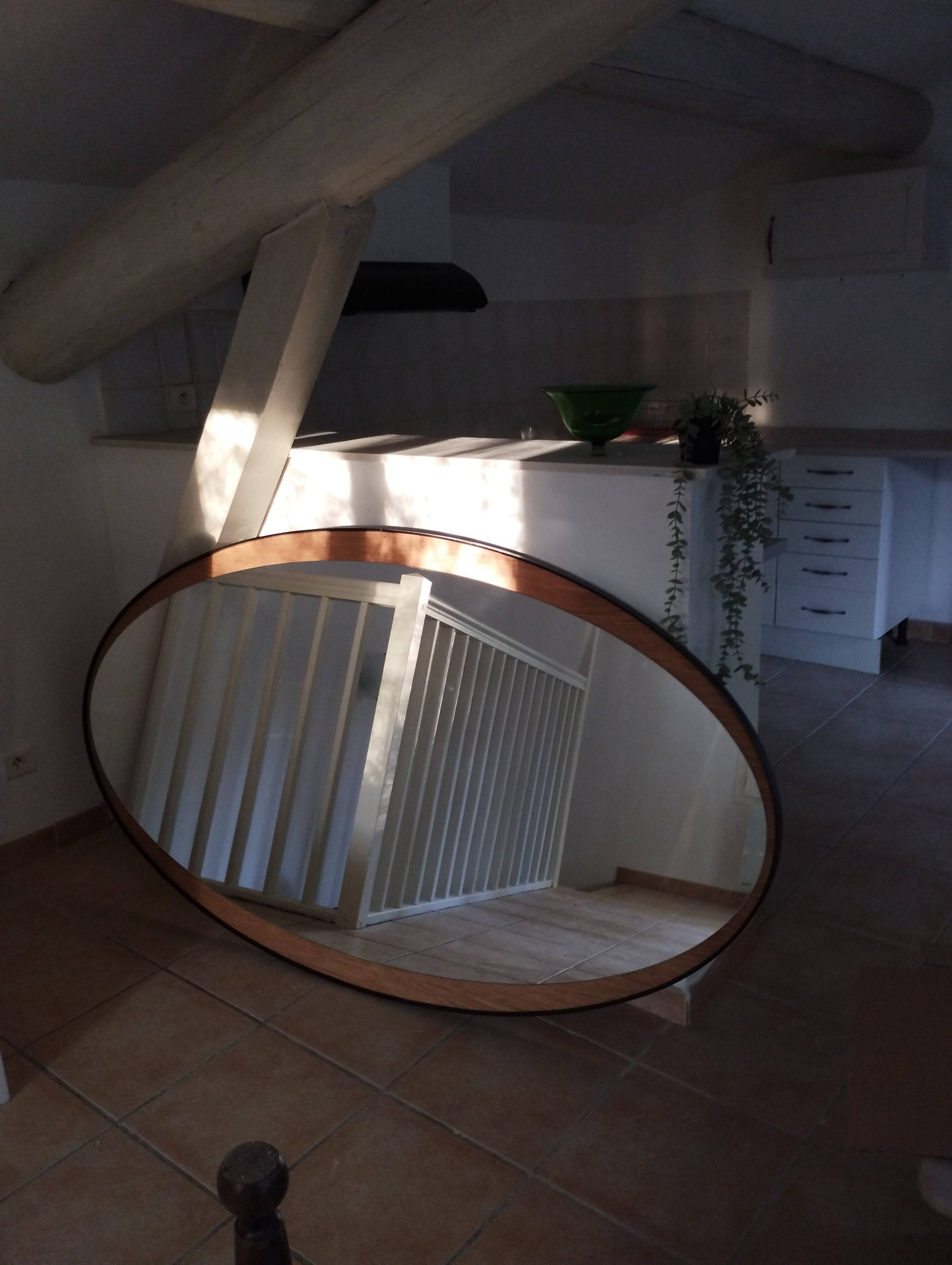 Grand miroir ovale