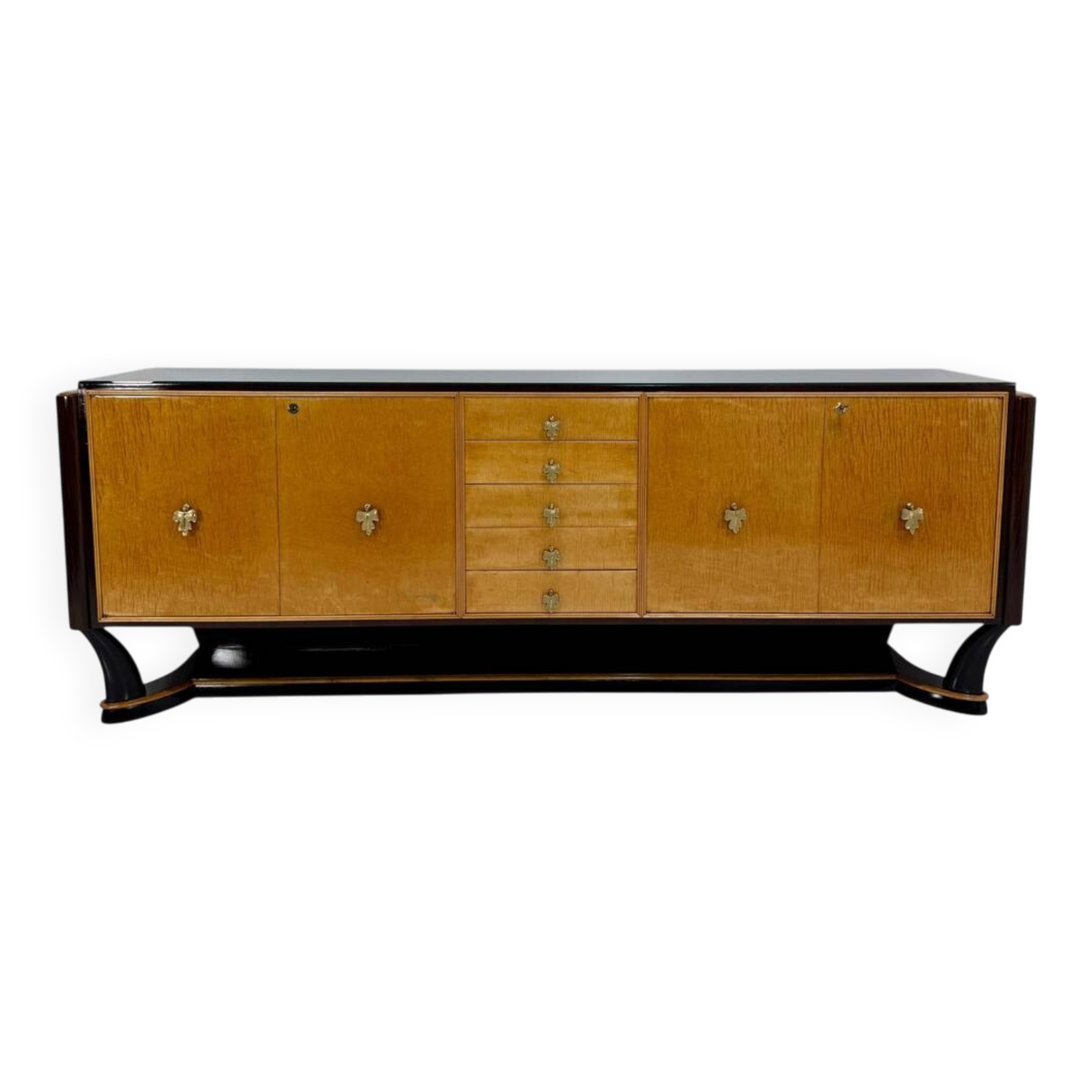 Italian Art Deco Sideboard Attributed to Osvaldo Borsani in Maple, Late 194