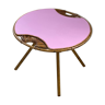 Vintage pink rattan coffee table