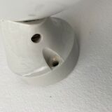 Old inclined wall lamp in opaline and ceramic