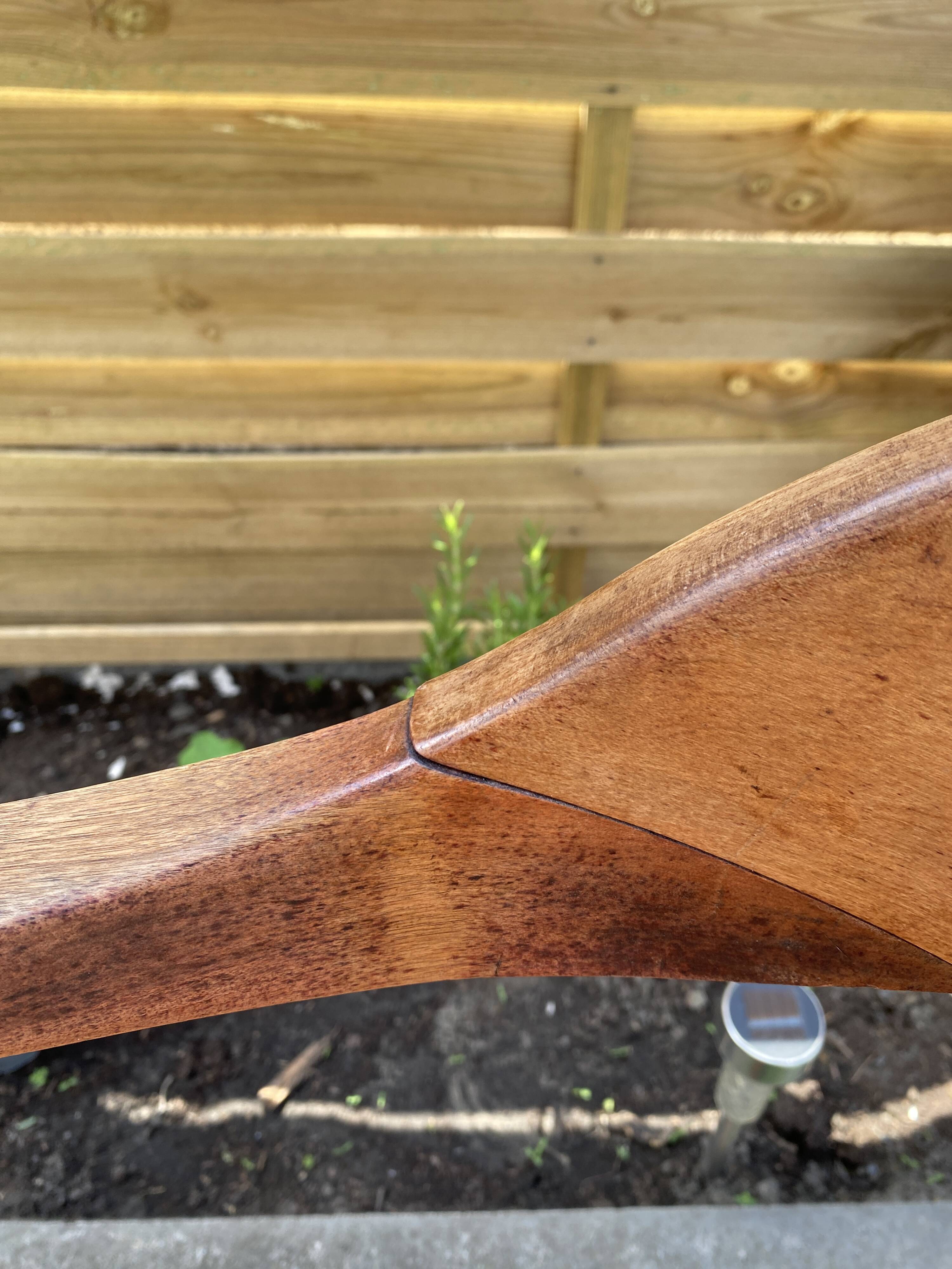 Exotic wood armchair