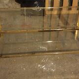Table basse verre et laiton