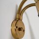 Adjustable brass and lacquered metal wall lamp, Scandinavia, 1960s