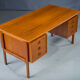 Double-Sided Teak Desk to Arne Vodder from Brouer Møbelfabrik, Denmark, 1960s