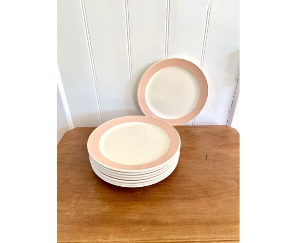 8 Plates Villeroy Boch In Pink Earthenware Santos Service Selency