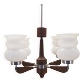 Chandelier en bois, design danois, années 1970, production : Danemark