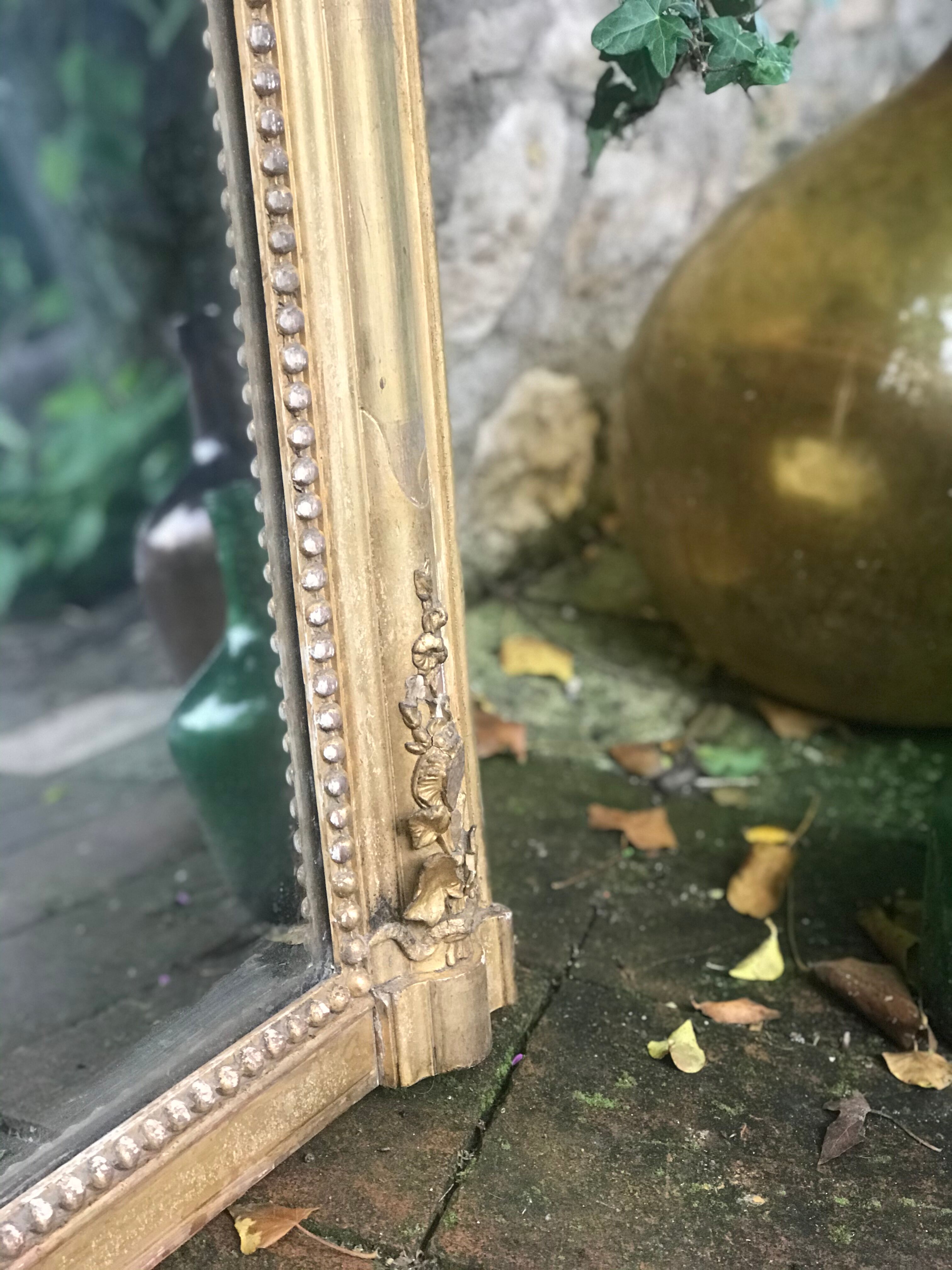 Large golden antique mirror  77x108cm