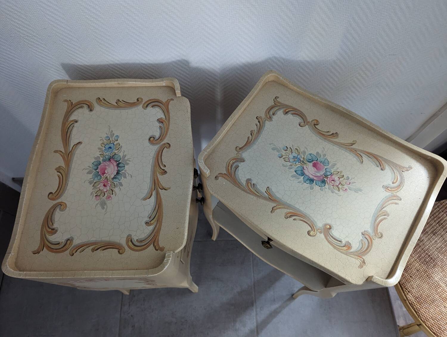 Pair of Venetian bedside tables