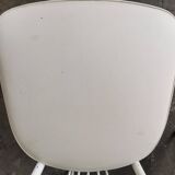 Set of 4 vintage chairs in metal and Skai