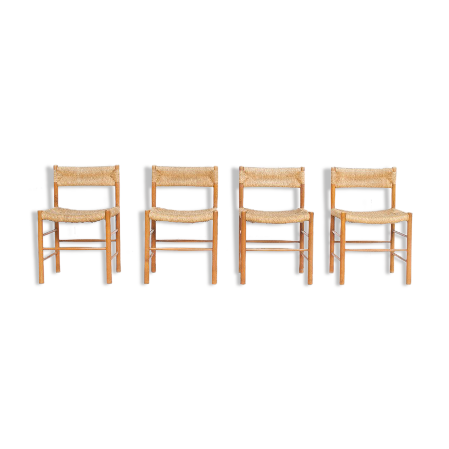 4 chairs Dordogne 60's Robert Sentou