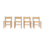 4 chairs Dordogne 60's Robert Sentou
