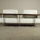 Rolf Benz Dono sofa by Christian Werner in white leather, 1990s