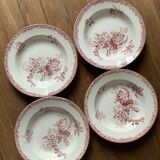 4 assiettes creuses Sarreguemines Fontanges