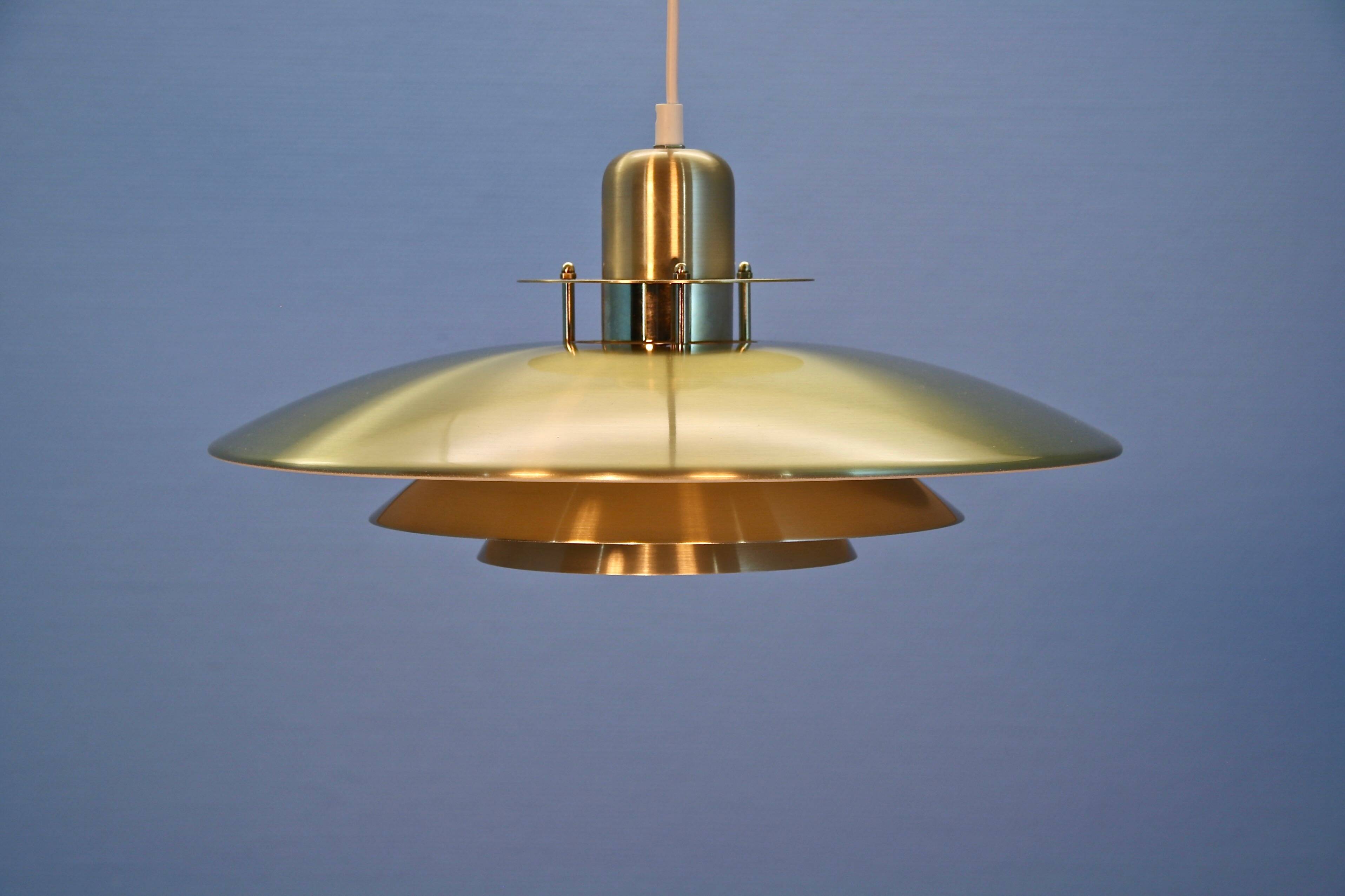 Danish hanging lamp in brass, 1980s
