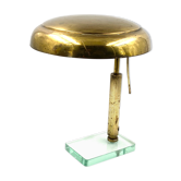 Lampe de table de bureau en laiton, Fontana Arte, vers 1940