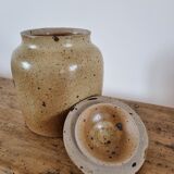 Pyrity sandstone pot with lid