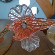 Applique italienne IDL en forme d'Iris en verre soufflé