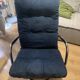 Smedsta model armchair in blue velvet, vintage Ikea