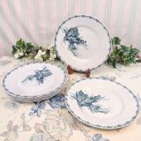 6 Sarreguemines Blackberry Deep Plates