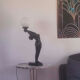 Art Deco woman lamp 72 cm in height