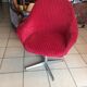Fauteuil design rouge en velours