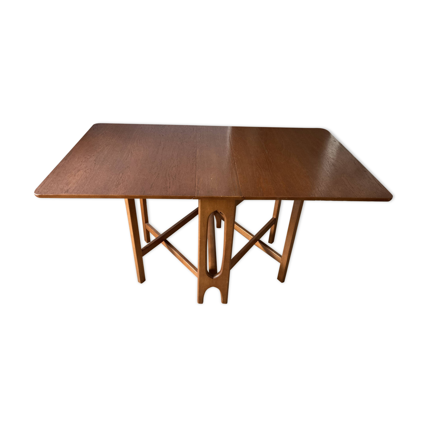 Vintage Scandinavian style wooden folding table in teak from the 1960s