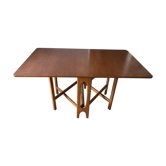 Vintage Scandinavian style wooden folding table in teak from the 1960s