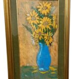 Oil on faesite, vase of flowers GEROLAMO BOLLI (Pisa 1933-2009)