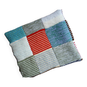 Wool patchwork blanket