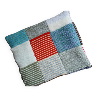 Plaid patchwork en laine
