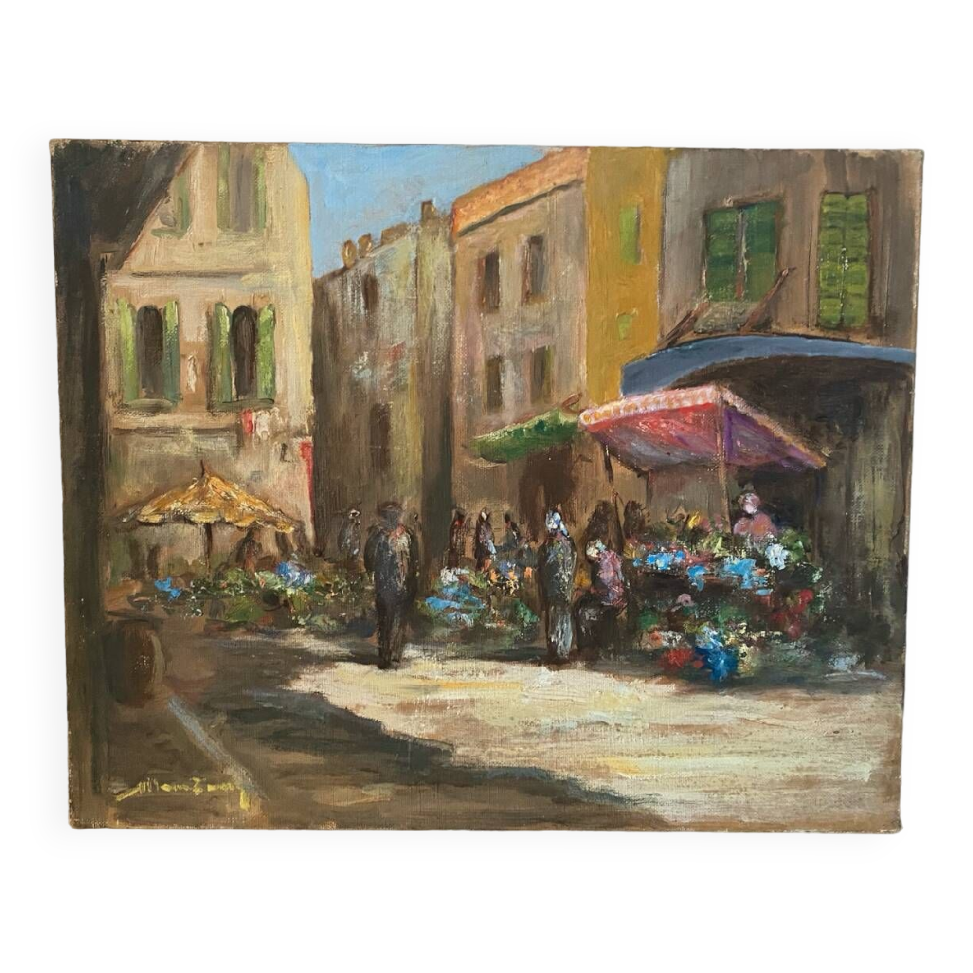 Tableau école provençale signé