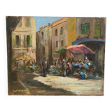 Tableau école provençale signé