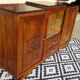 Walnut buffet with black marble top