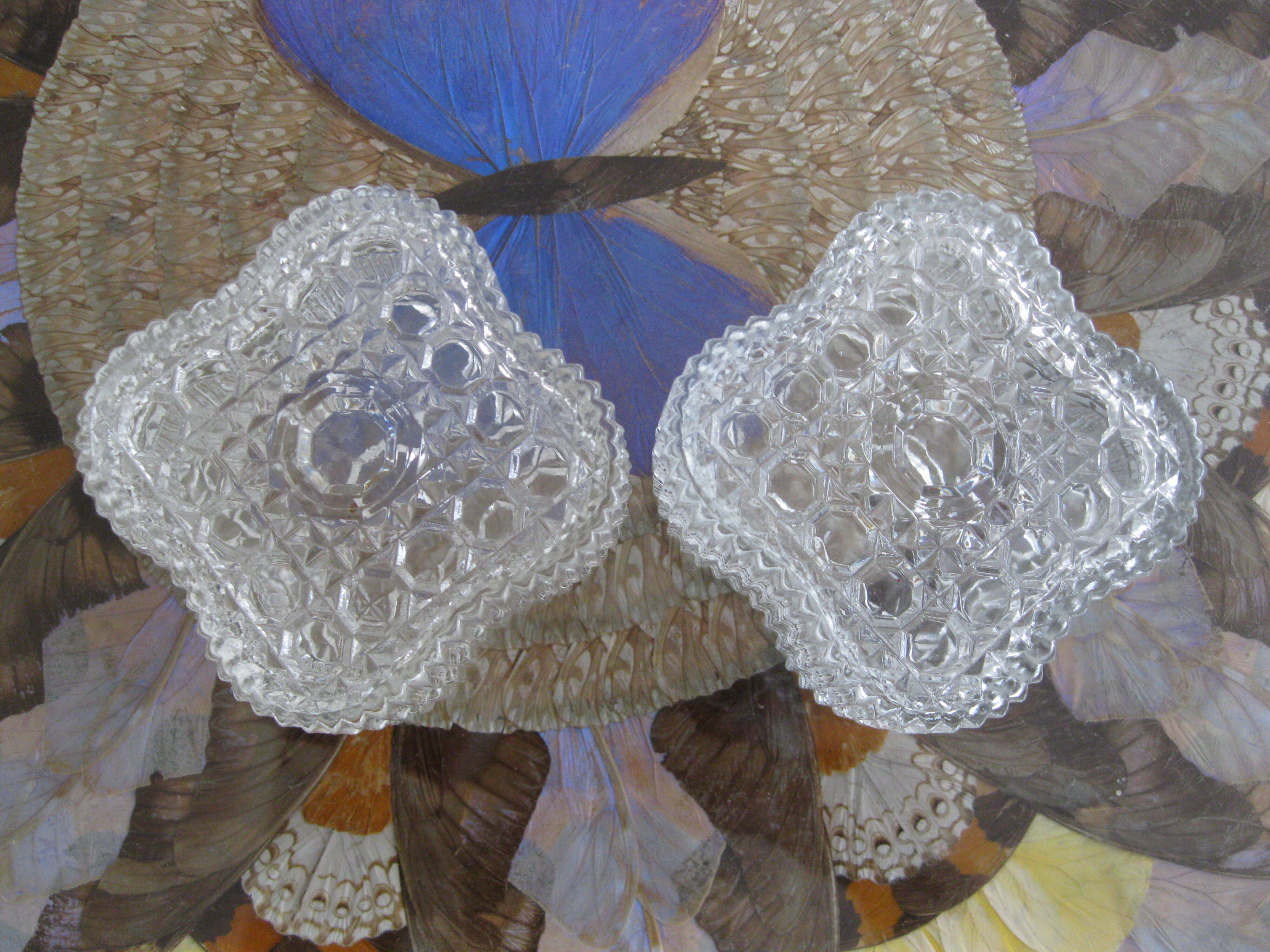 Ensemble de 2 boîtes en verre art déco