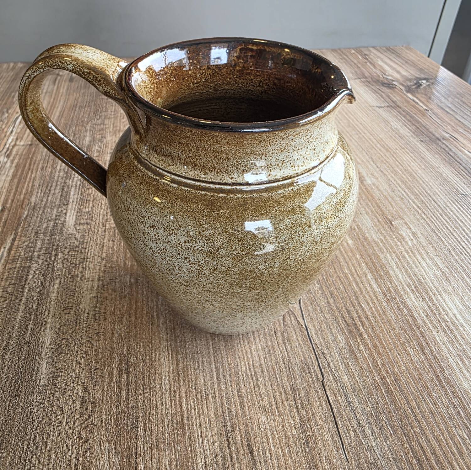 Artisanal Stoneware Jug - Jean PAULET - "Thistles" Decor
