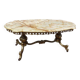 Coffee table in bronze brass and Fratelli Orsenigo marble