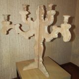 Wooden candlestick