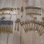 Luxury Cutlery Set Solingen SBS Gold Plated with Fine Gold 23/24 Carats - 70 Pieces