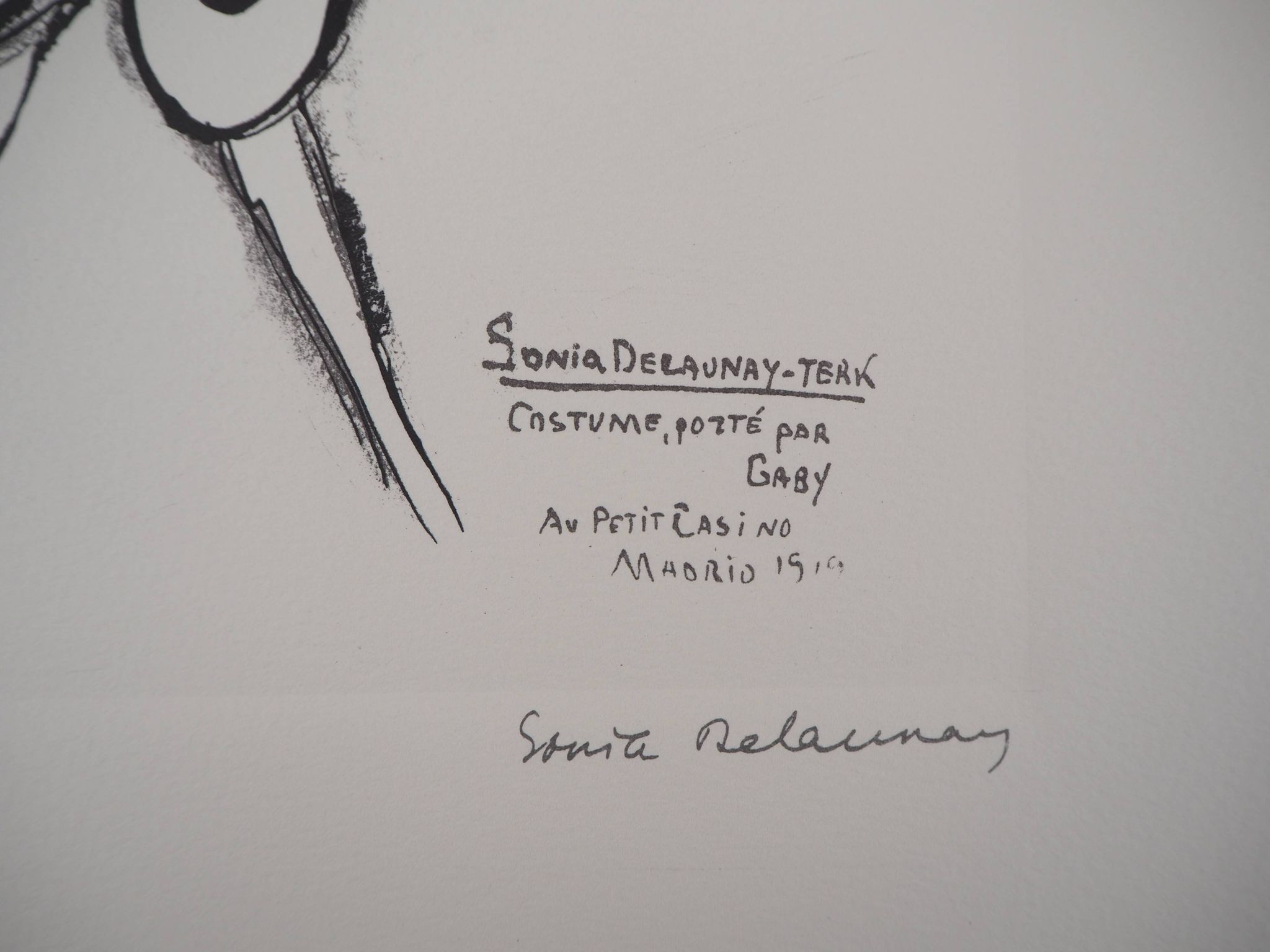 Sonia delaunay : robe espagnole - lithographie signée