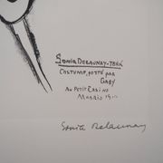 Sonia delaunay : robe espagnole - lithographie signée