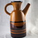 Water pitcher, vibe sixties black and ochre - anonymous - 50s / 60s