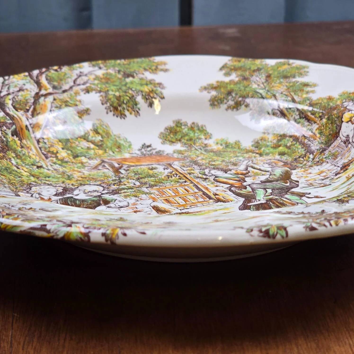 Set of 4 Lunéville Tradition plates – Old pastoral decoration