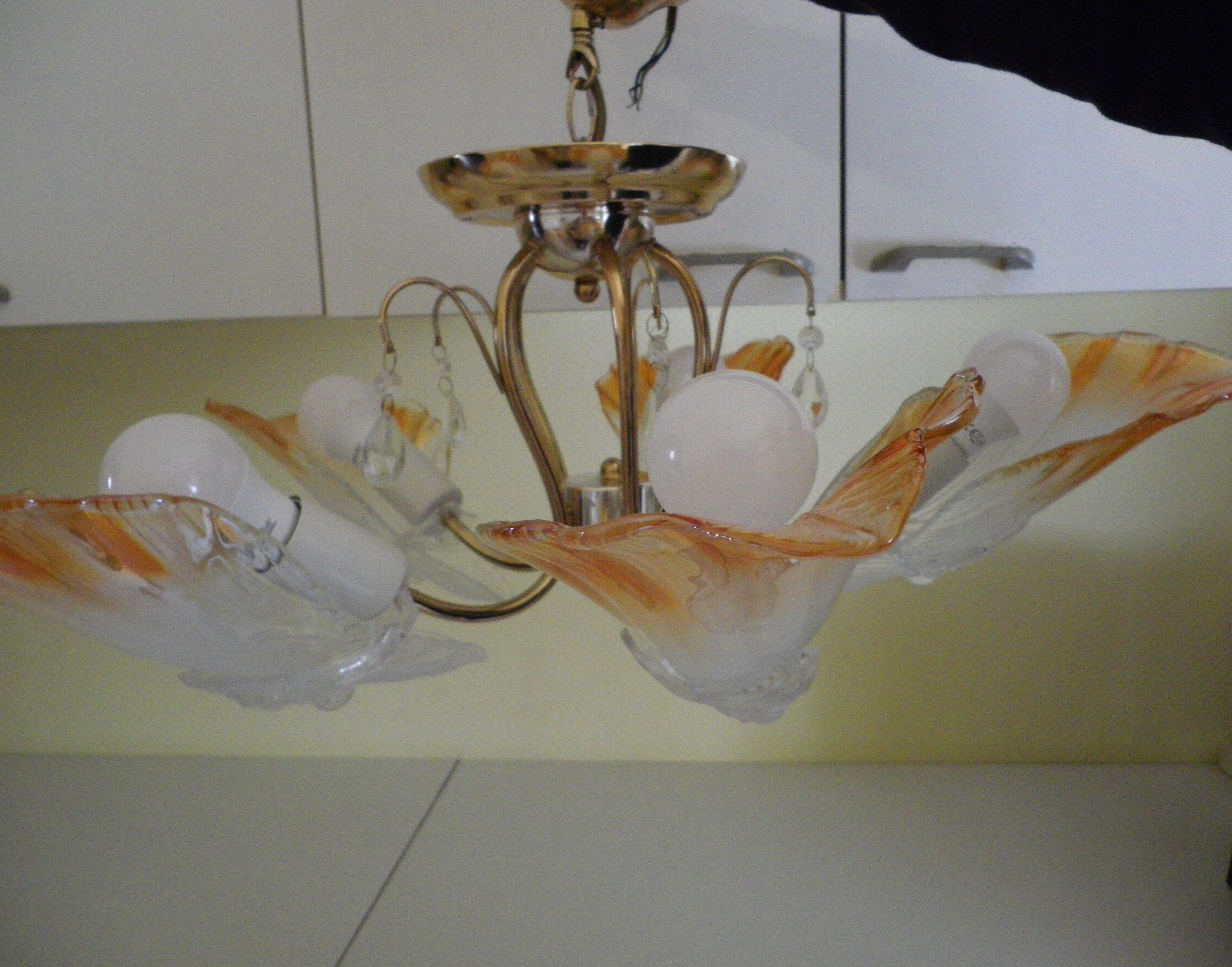 Chandelier to 5 branches art deco 1980