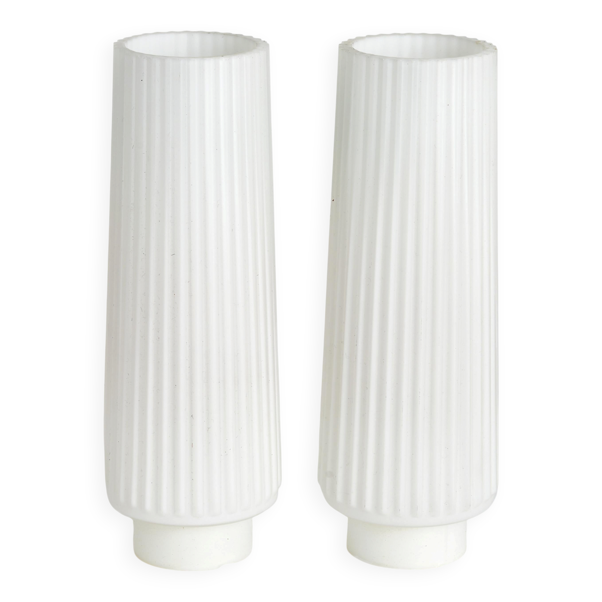 Anonymous Teak and Glass Wall Lights Pair from Sweden 1960