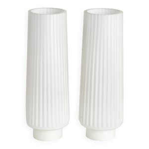 Appliques Teck et Verre - 1960 paire