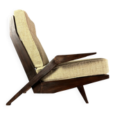 Fauteuil lounge moderniste brésilien du milieu du siècle par Acacia Gil Borsoi, années 1950
