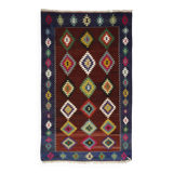 Tapis vintage fait main de style bohème 185x 290 cm