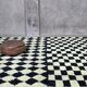 Black and white checkered rug - 300 x 260 cm