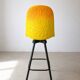 Lot de 4 tabourets de bar design sculptural – coques texturées bicolor
